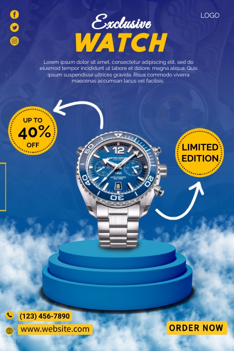 Limited Edition Watch Template | PosterMyWall