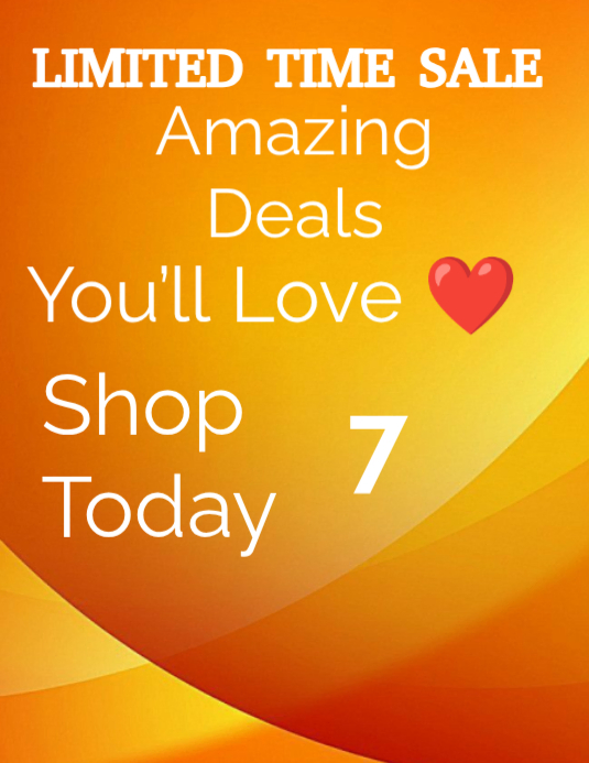 Orange Limited Time Sale Flyers Template | PosterMyWall