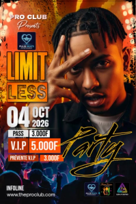 Limitless Urban Night Party Poster template