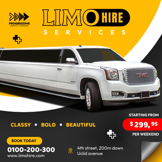 Limo Rent Flyer Limo Hire Template | PosterMyWall