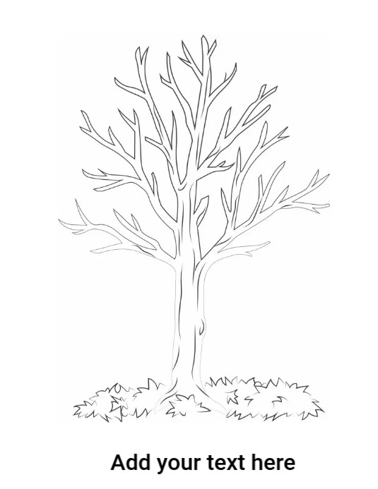 Simple Tree Line Drawing
