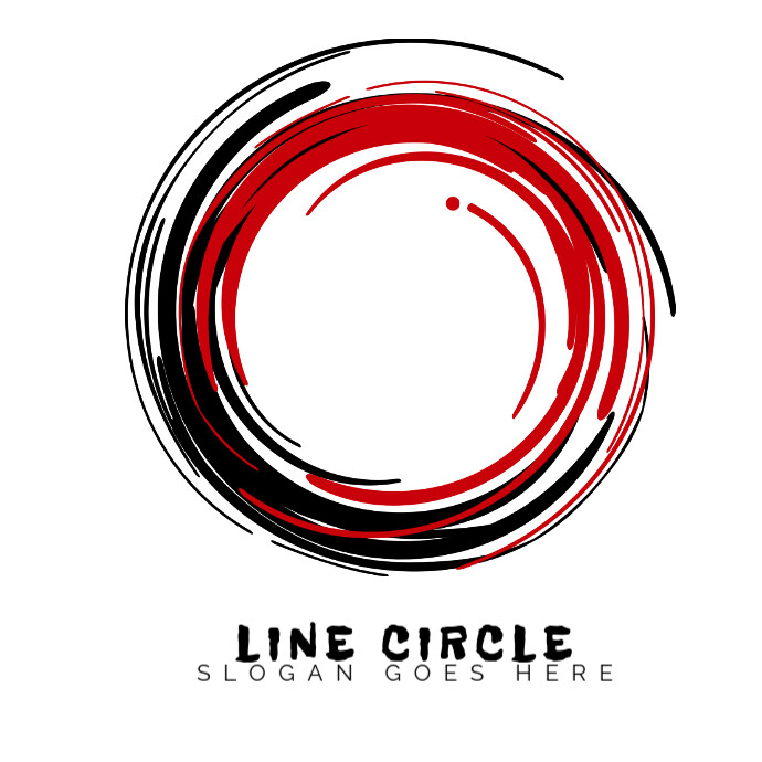 Line Circle  Logo template