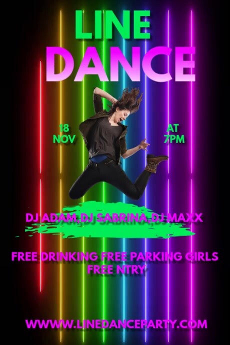 LINE DANCE Template | PosterMyWall