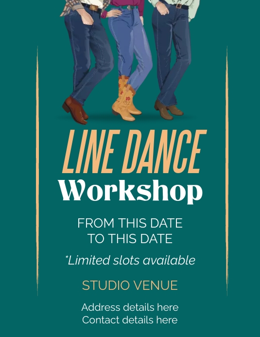 Line Dance Template | PosterMyWall