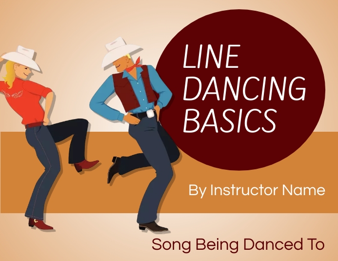 Line Dancing Learning Template Line Dance Template | PosterMyWall