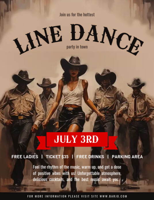 Line Dance flyer template | PosterMyWall