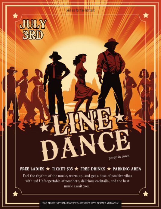 Copy of Line Dance template | PosterMyWall