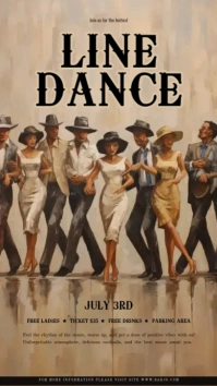 Line Dance template Instagram Story