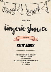 Lingerie shower party invitation Template | PosterMyWall