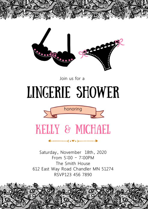 Lingerie Shower Invitations Template