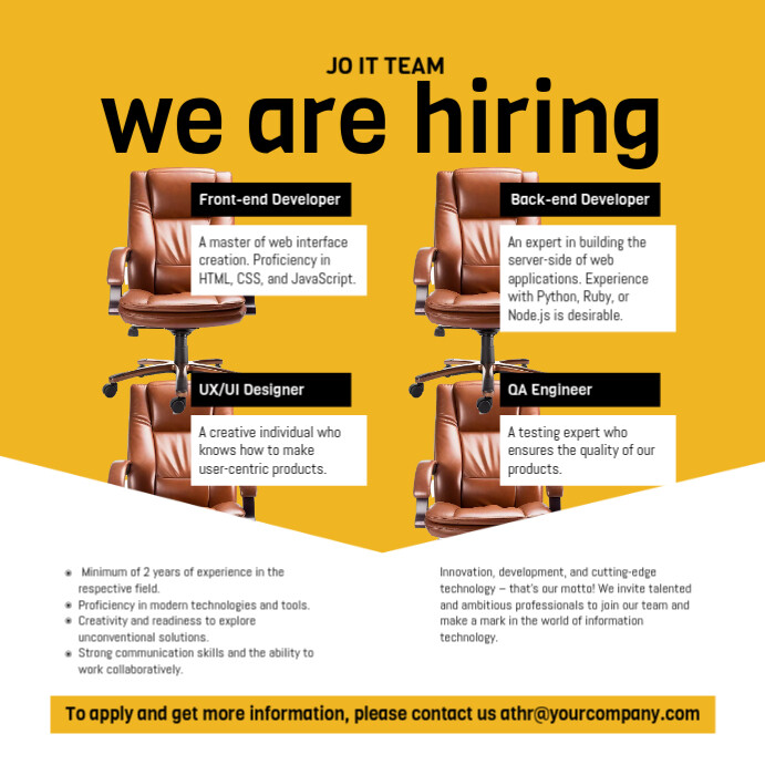 LinkedIn Post we are hiring Template | PosterMyWall