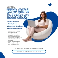 LinkedIn Post we are hiring Message Instagram template