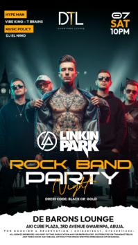 Linkin Park Rock Band Party Flyer Historia de Instagram template