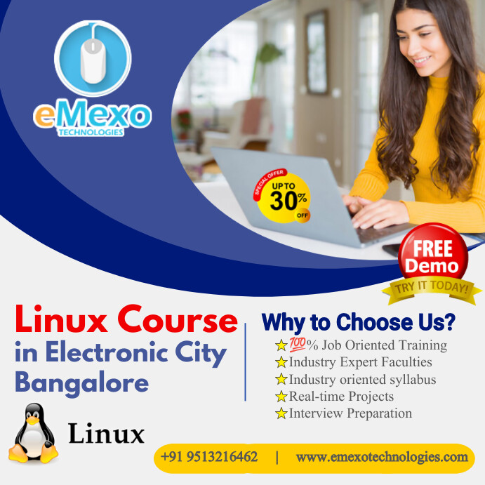 Linux Course in Electronic City Template | PosterMyWall