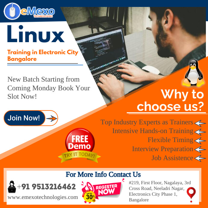 Linux Training in Electronic City Message Instagram template