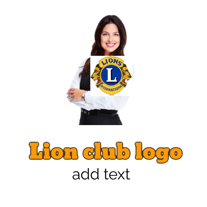 Lion club logo design template.