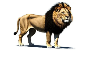 สีขาว Lion Label Template