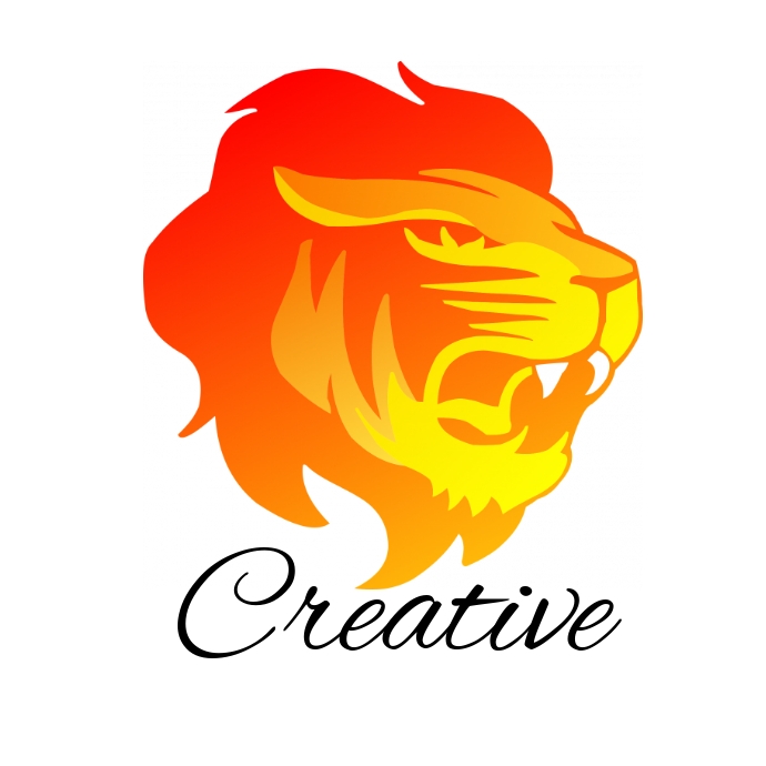 lion fire logo design template free