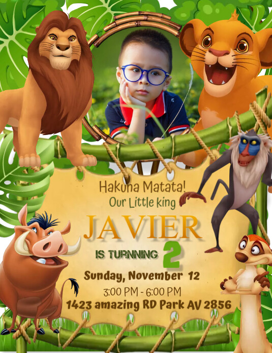 King Inviting Lion King Party Invitation The Lion King | Disney Online Invitations,