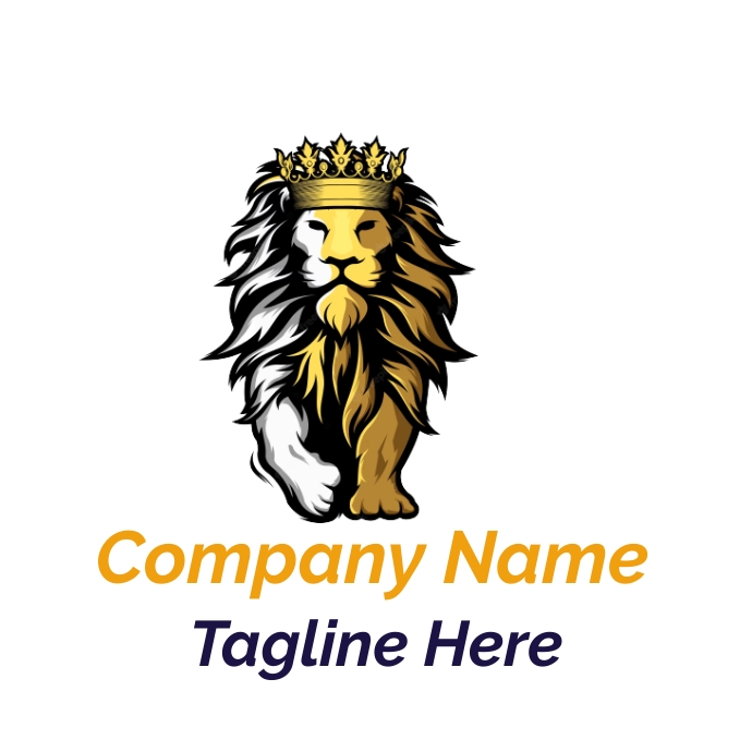 lion logo, lion animal logo, lion and king lo template