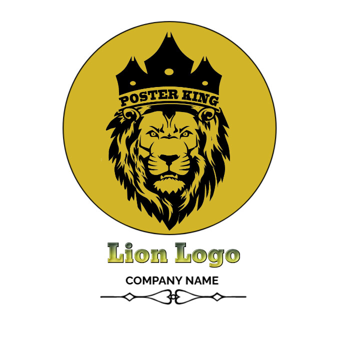 lion logo Animals logo pet logo Logótipo template