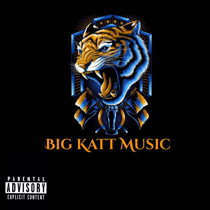 Lion tiger cat music cd logo template