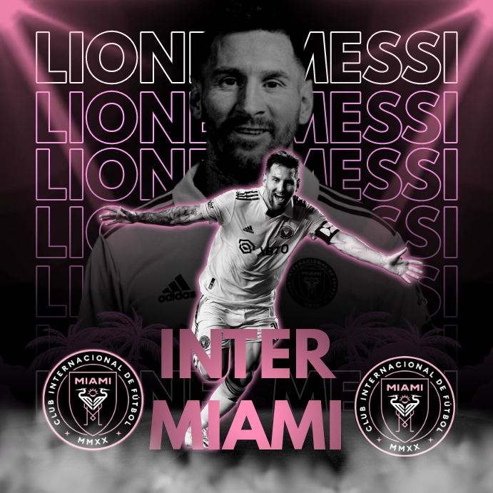 Lionel Messi and Inter Miami flyer Template | PosterMyWall