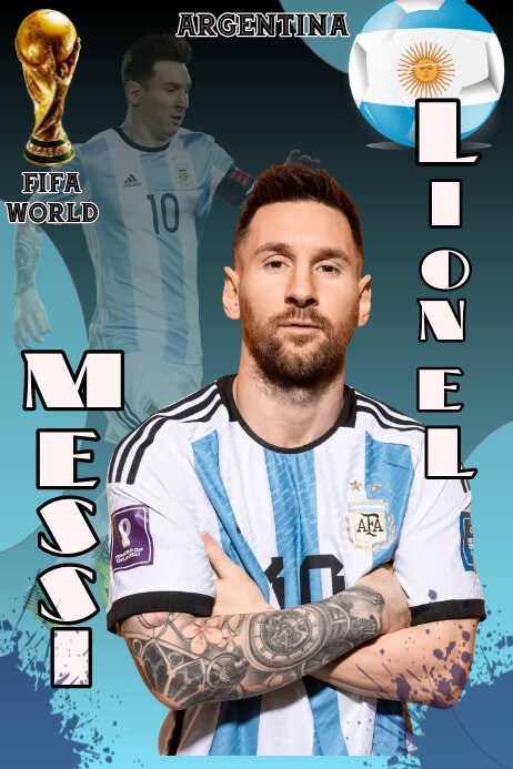 Messi Layout Lionel Messi Template | PosterMyWall