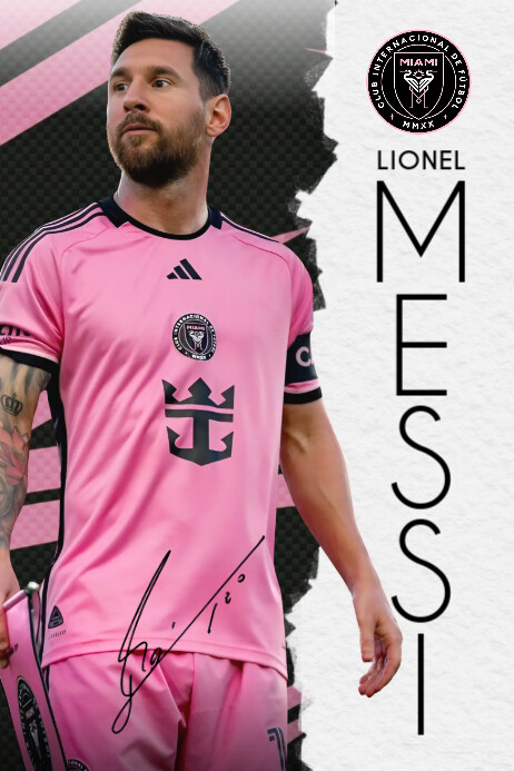 Lionel Messi Poster Design template