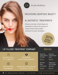 Lip Filling Service Poster Volante (Carta US) template