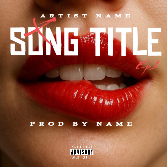 Lips Album Cover Template | PosterMyWall