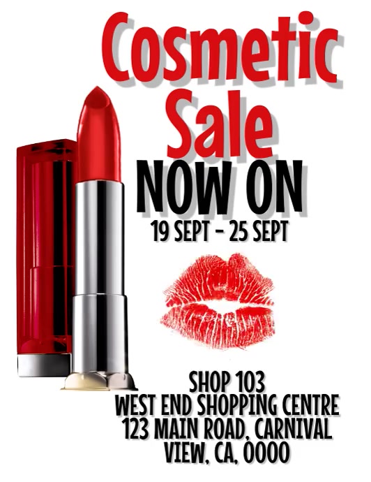 Lippenstift Kosmetik Verkauf Flyer Vorlage Vorlage Postermywall