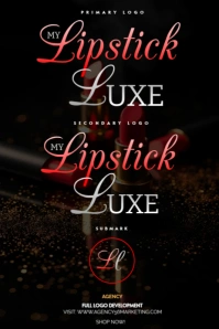 Lipstick Label Illustration Pinterest template