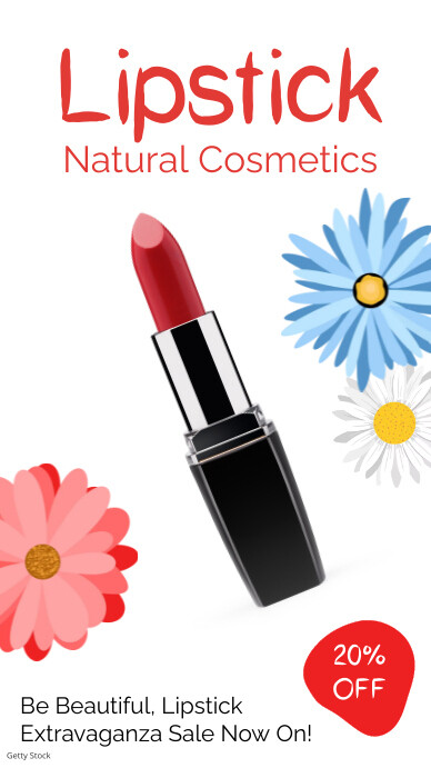 Lipstick Sale Poster Template เรื่องราวบน Instagram