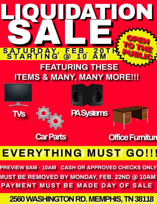 Liquidation Sale Flyer Template | PosterMyWall