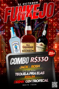 Liquor Bottle Promo Poster template