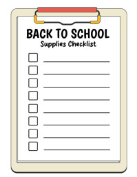 List-based Back To School Supply Checklist Flyer (us Letter) template