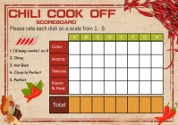 List-based Chili Cook Off Scoreboard A4 template