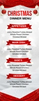 List-based Christmas Dinner Menu Template Half Page Letter