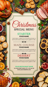 List-based Christmas Menu Instagram Story Instagram-Story template
