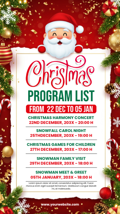 Christmas Program Template | PosterMyWall