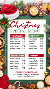 List-based Christmas Special Menu Instagram Story template