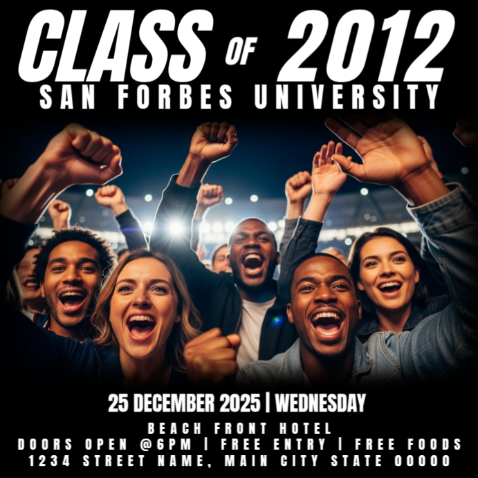 List-based Class Reunion Instagram Post template