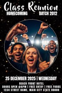 List-based Class Reunion Poster template