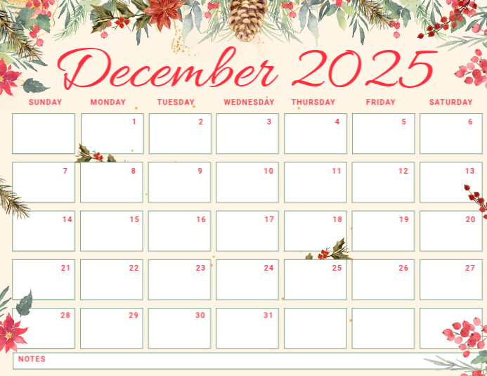 Copy of List-based December Schedule Flyer (us Letter) | PosterMyWall