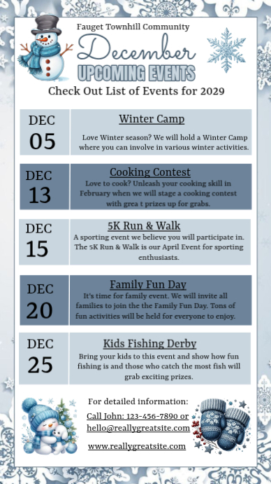 Copy of List-based December Upcoming Events Instagram Story | PosterMyWall