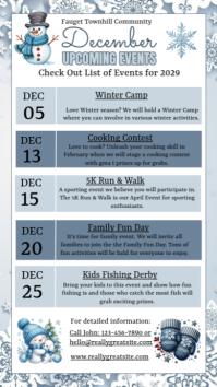 List-based December Upcoming Events Instagram Story template