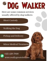 List-based Dog Walker Flyer (us Letter) template
