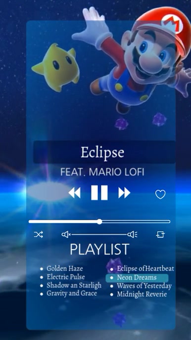 List-based Eclipse Playlist Instagram Reel template