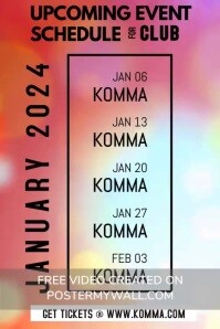 Event schedule poster Template | PosterMyWall